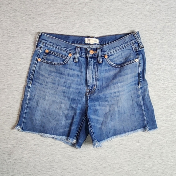 Madewell Pants - Madewell High Rise Cut Off Denim Shorts Medium Wash Womens Size 27